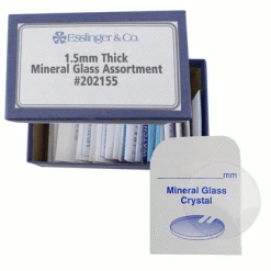Flat Mineral Glass Watch Crystal Assortment 1.5mm Thick 24 Pieces