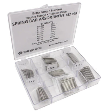 Stainless Steel Double Flange Spring Bar Assortment 20-26mm 1.8mm Diameter Watch Band Pins 168 Pieces 5 Stainless Steel Double Flange Spring Bar Assortment 20-26mm 1.8mm Diameter Watch Band Pins 168 Pieces - Image 3