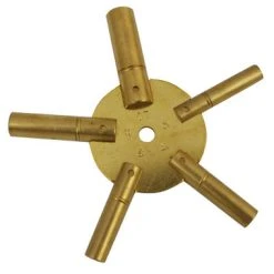 Clock Parts Bench Key Winder 5 Prong With Even Sizes