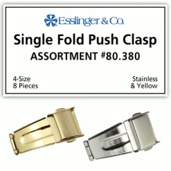 Watch Band Clasp Kit Single Fold With Push Button Clasps Assortment 8 Pieces