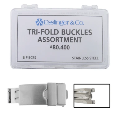 Watch Band Clasp Kit Stainless Steel Tri Fold Buckles With Security Catch Clasp Assortment 6 Pieces 3 Watch Band Clasp Kit Stainless Steel Tri Fold Buckles With Security Catch Clasp Assortment 6 Pieces