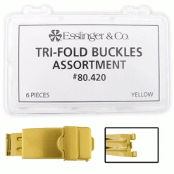 Watch Band Clasp Kit Gold Plated Tri Fold Buckles With Security Catch Clasp Assortment 6 Pieces