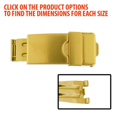 Watch Band Clasp Gold Plated Tri Fold Buckles With Security Catch Clasps-77495 3 Watch Band Clasp Gold Plated Tri Fold Buckles With Security Catch Clasps-77495