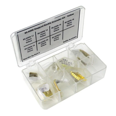 Stepped Buckle Extender Assortment In Yellow Gold Plated 7 Pieces 4 Stepped Buckle Extender Assortment In Yellow Gold Plated 7 Pieces - Image 2