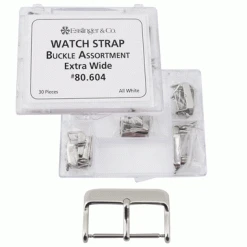 Watch Strap Buckle Assortment Large Sizes Silver Color 30 Pieces