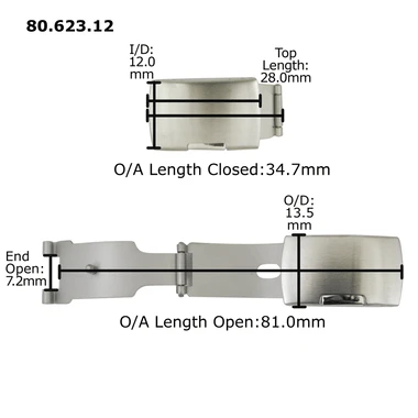 Tri Fold Stainless Steel Watch Band Single Side Button Style Clasp With Open End Band Attachment Assortment 6 Pieces 10 Tri Fold Stainless Steel Watch Band Single Side Button Style Clasp With Open End Band Attachment Assortment 6 Pieces - Image 8