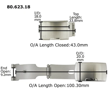 Tri Fold Stainless Steel Watch Band Single Side Button Style Clasp With Open End Band Attachment Assortment 6 Pieces 7 Tri Fold Stainless Steel Watch Band Single Side Button Style Clasp With Open End Band Attachment Assortment 6 Pieces - Image 5