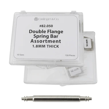 Watch Band Pins 1.80mm Double Flanged Nickel Plated Spring Bar Assortment 150 Pieces 4 Watch Band Pins 1.80mm Double Flanged Nickel Plated Spring Bar Assortment 150 Pieces - Image 2