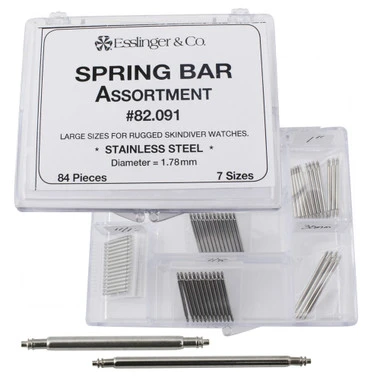 Watch Band Pins Heavy Duty Stainless Steel Spring Bar Assortment 84 Pieces 3 Watch Band Pins Heavy Duty Stainless Steel Spring Bar Assortment 84 Pieces