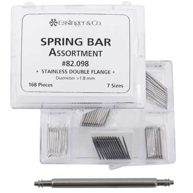 Stainless Steel Double Flange Spring Bar Assortment 20-26mm 1.8mm Diameter Watch Band Pins 168 Pieces 3 Stainless Steel Double Flange Spring Bar Assortment 20-26mm 1.8mm Diameter Watch Band Pins 168 Pieces