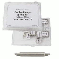 1.80mm Regular Double Shoulder Spring Bar Assortment 200 Pieces Assorted Nickel Plated And Stainless Steel