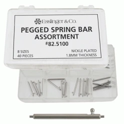 Watch Band Quick Release 1.8mm Pegged Spring Bar Assortment 40 Pieces