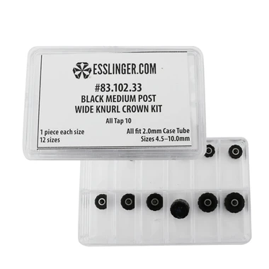 Waterproof Medium Post Wide Knurl Quartz Watch Crown Assortment Black To Fit 2.0mm Case Tubes 3 Waterproof Medium Post Wide Knurl Quartz Watch Crown Assortment Black To Fit 2.0mm Case Tubes