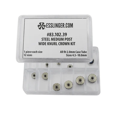 Waterproof Medium Post Wide Knurl Quartz Watch Crown Assortment Steel To Fit 2.0mm Case Tubes 3 Waterproof Medium Post Wide Knurl Quartz Watch Crown Assortment Steel To Fit 2.0mm Case Tubes