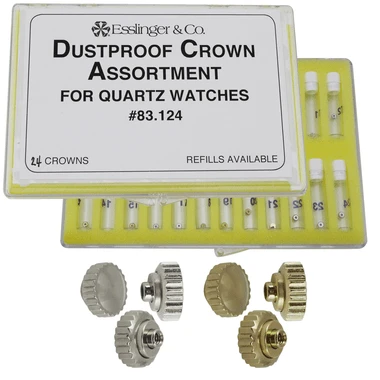 Watch Crowns Quartz Dustproof Watch Crown Assortment 24 Pieces 3 Watch Crowns Quartz Dustproof Watch Crown Assortment 24 Pieces