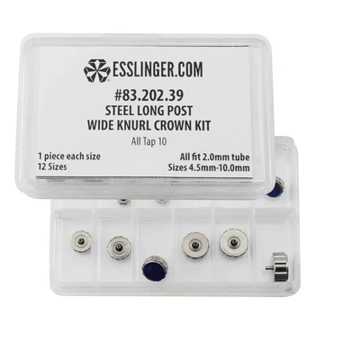 Waterproof Long Post Wide Knurl Quartz Watch Crown Assortment Steel To Fit 2.0mm Case Tubes 3 Waterproof Long Post Wide Knurl Quartz Watch Crown Assortment Steel To Fit 2.0mm Case Tubes