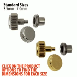 Screw Down Threaded Crown And Case Tube Refills For Assortment 83.663 Yellow And White-88251