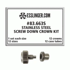 Screw Down Threaded Crown And Case Tube Kit Nickel Plated 12 Sets