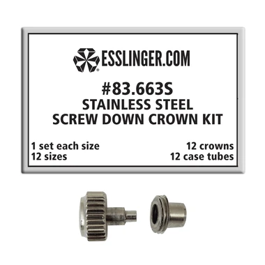 Screw Down Threaded Crown And Case Tube Kit Nickel Plated 12 Sets 3 Screw Down Threaded Crown And Case Tube Kit Nickel Plated 12 Sets