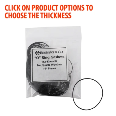 Watch Gaskets O-Ring Gaskets For Quartz Watches 144 Pieces-80206 3 Watch Gaskets O-Ring Gaskets For Quartz Watches 144 Pieces-80206