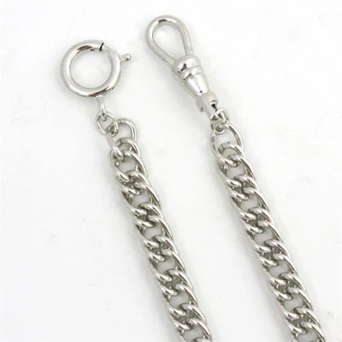 White Waldemar Pocket Watch Chain 13 Inches 89637 4 White Waldemar Pocket Watch Chain 13 Inches 89637 - Image 2