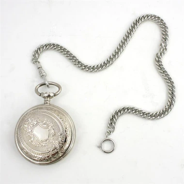 White Waldemar Pocket Watch Chain 13 Inches 89637 6 White Waldemar Pocket Watch Chain 13 Inches 89637 - Image 4