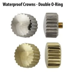 Double O-Ring Flush Medium And Long Post Divers Waterproof Watch Crowns -94365
